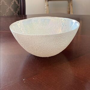 White pearl shell glass bowls – set of 2